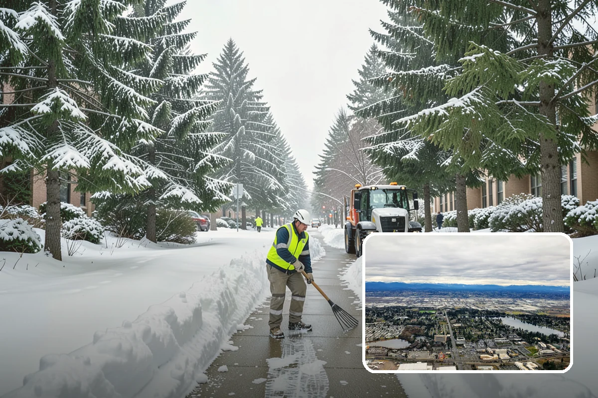 Stair Snow Removal in SeaTac, King County, WA - Exposes every step edge for confident footing