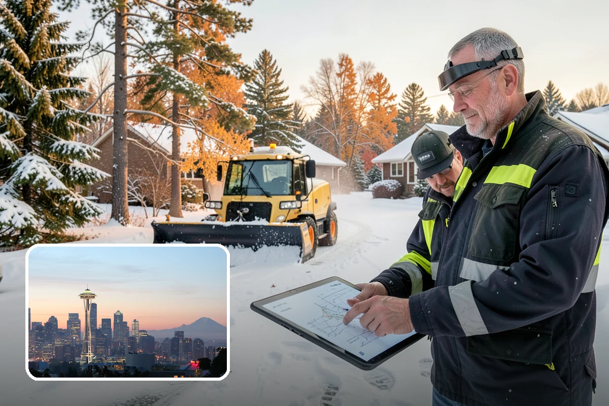 Stair Snow Removal in Seattle, King County, WA - Exposes every step edge for confident footing