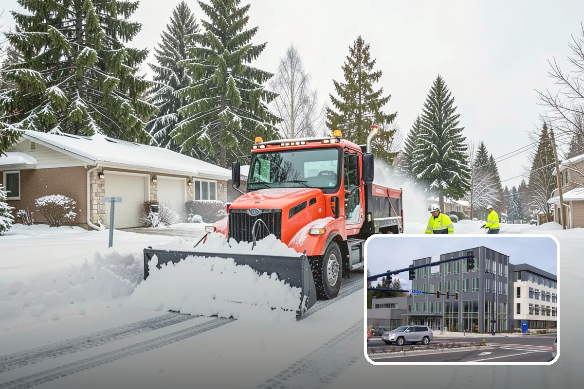 Stair Snow Removal in Shoreline, King County, WA - Exposes every step edge for confident footing
