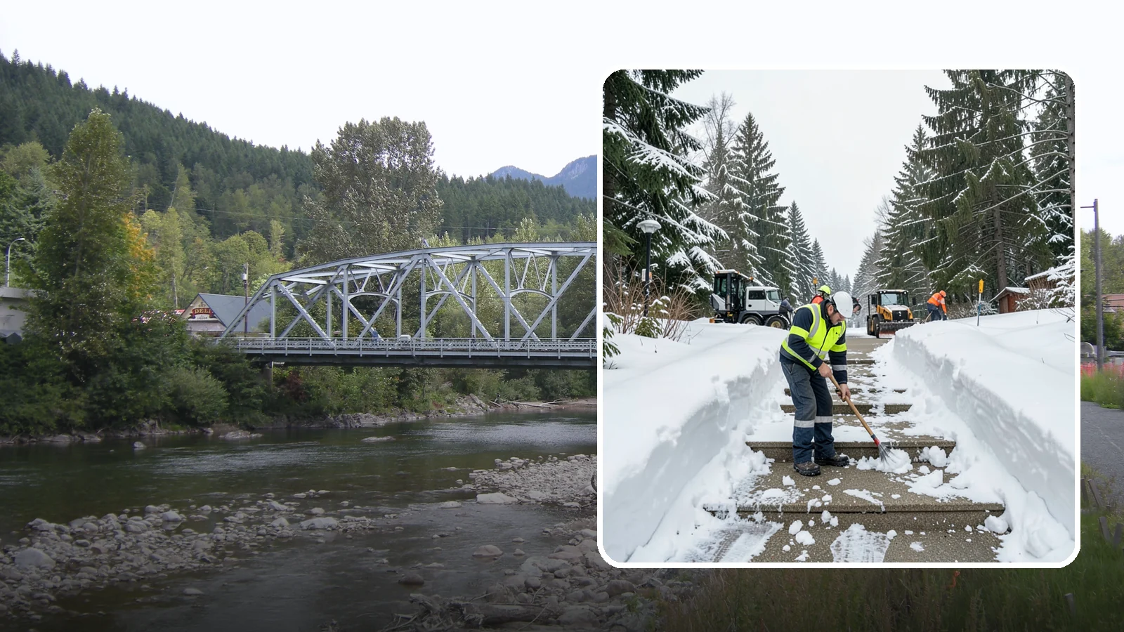 Stair Snow Removal in Skykomish, King County, WA - We clear exterior stairs tread by tread so every step is safe underfoot after a snowfall.