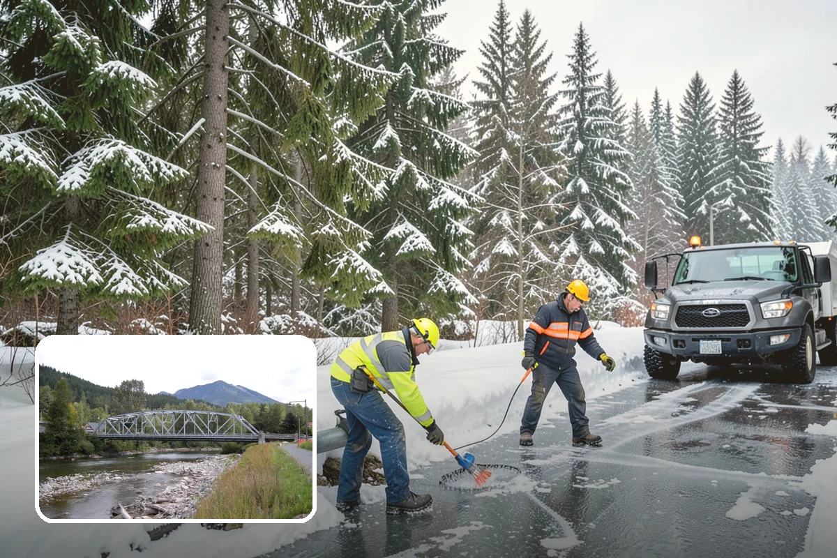 Stair Snow Removal in Skykomish, King County, WA - Exposes every step edge for confident footing