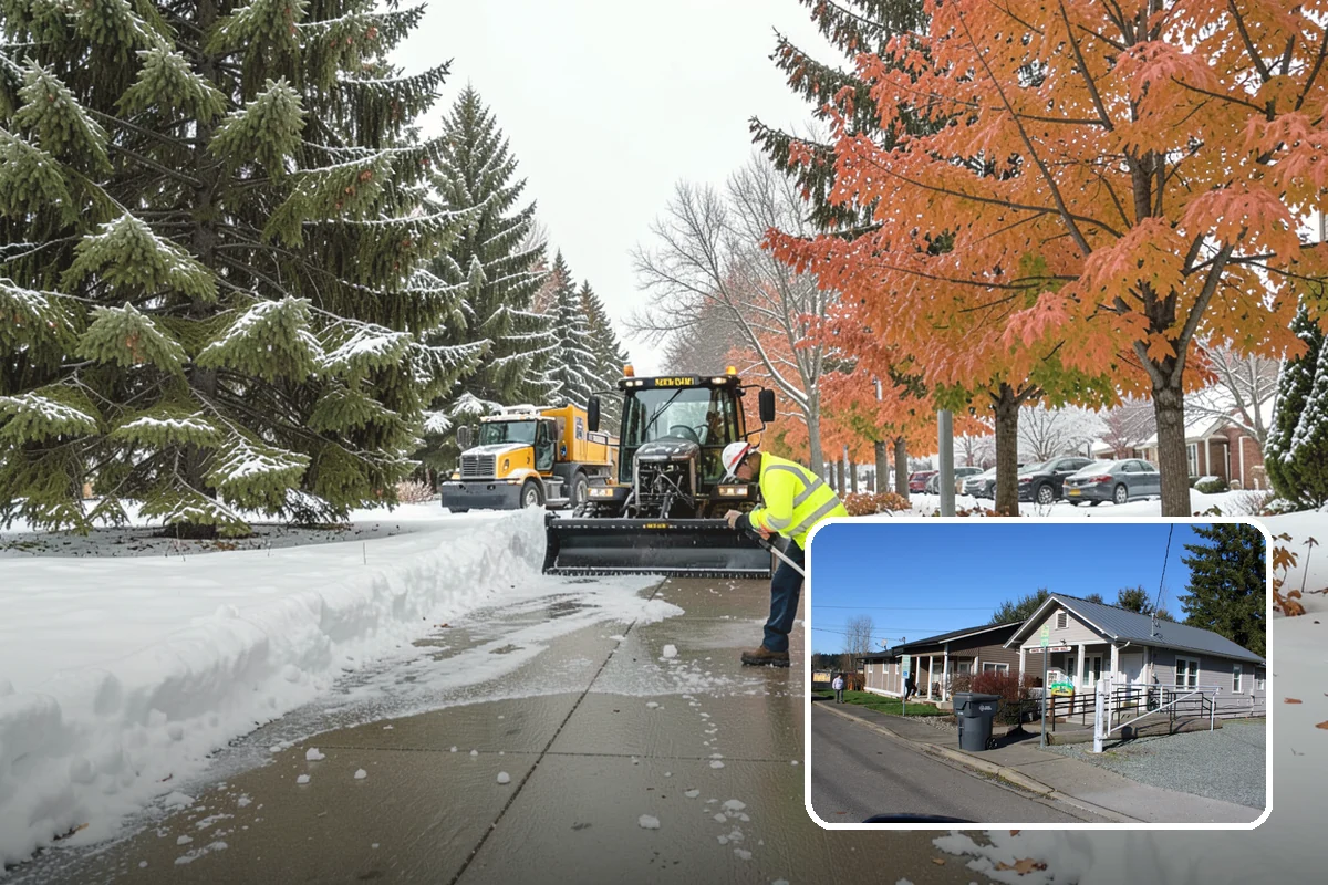 Stair Snow Removal in South Prairie, Pierce County, WA - Exposes every step edge for confident footing