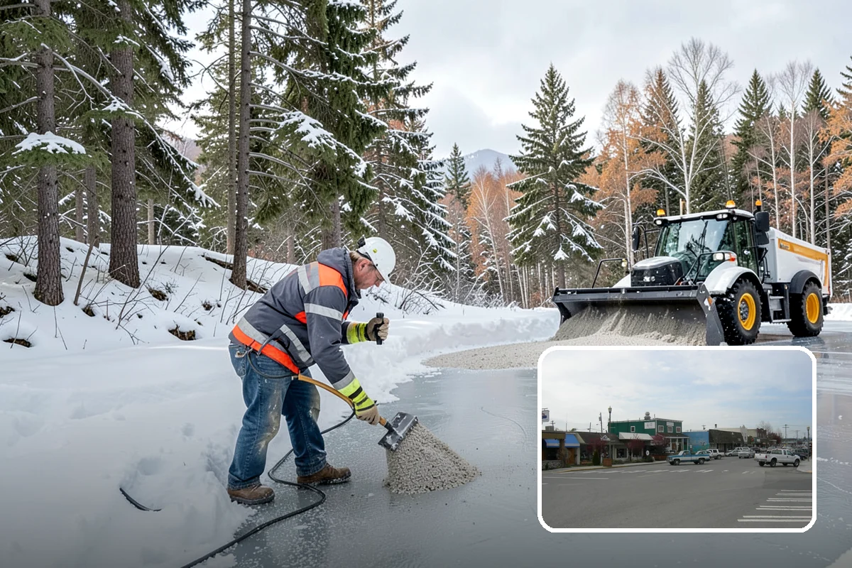 Stair Snow Removal in Stanwood, Snohomish County, WA - Exposes every step edge for confident footing