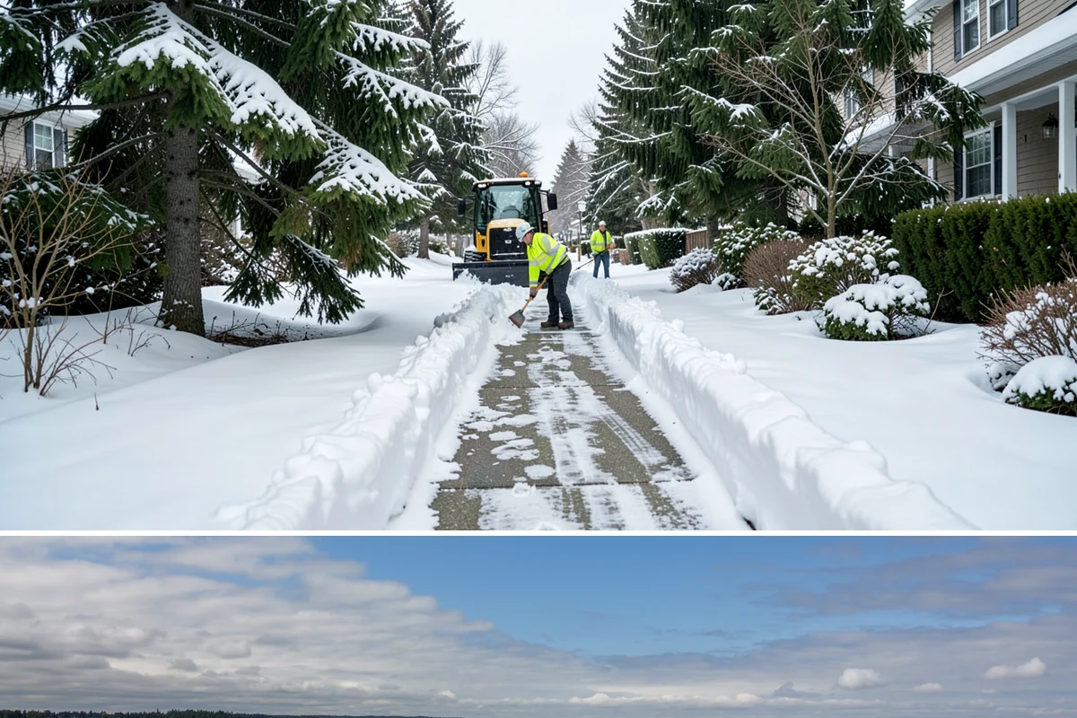 Stair Snow Removal in University Place, Pierce County, WA - Stairs demand clearing from the first snowfall through late-winter mornings when melt refreezes into invisible glaze on each...