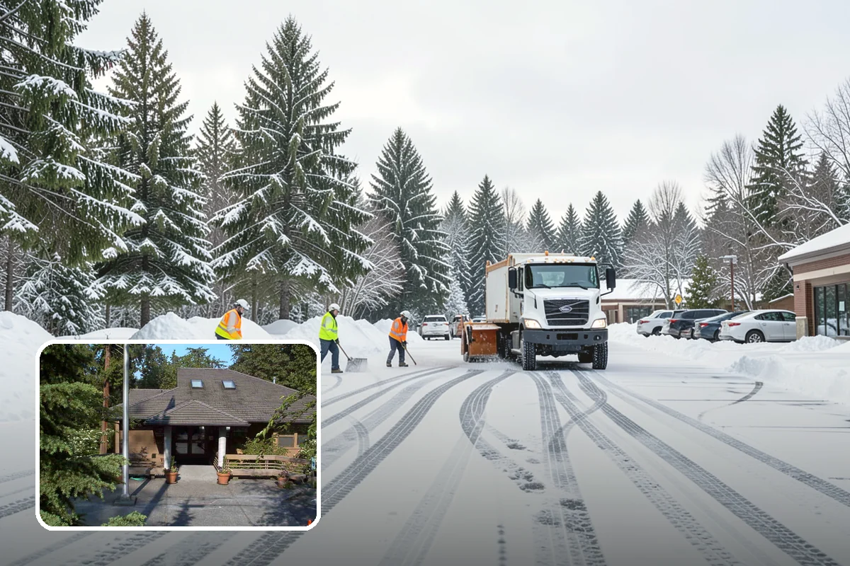 Stair Snow Removal in Yarrow Point, King County, WA - Exposes every step edge for confident footing