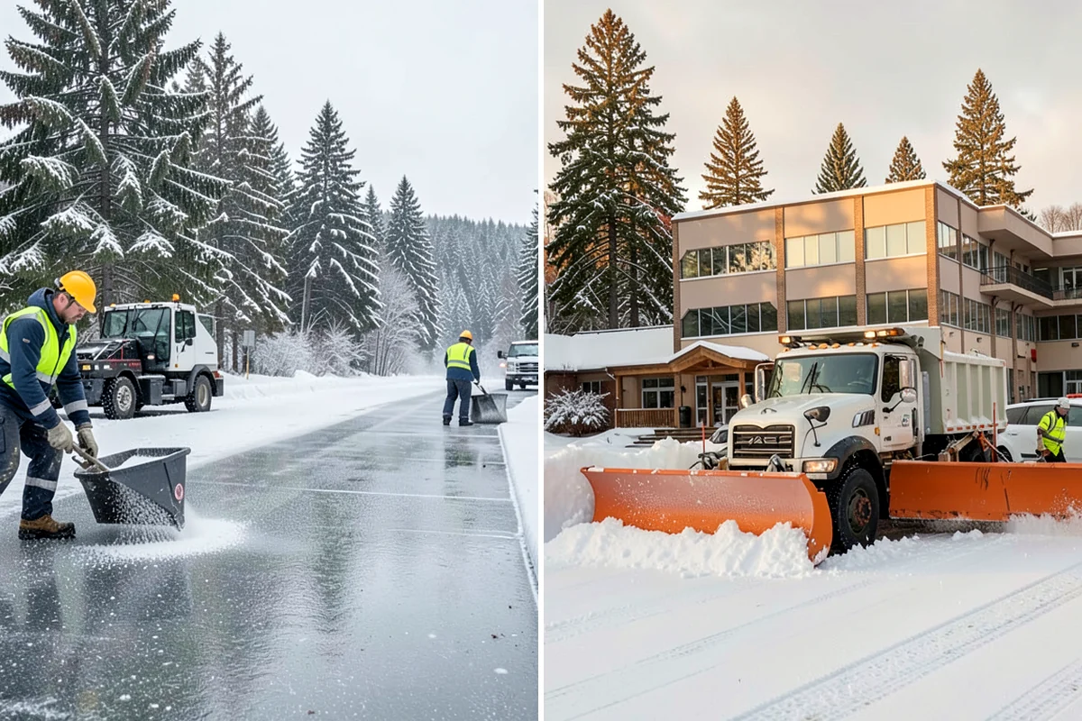Stairs Deicing in Arlington, Snohomish County, WA - Inspect each tread and nosing for a refreeze glaze