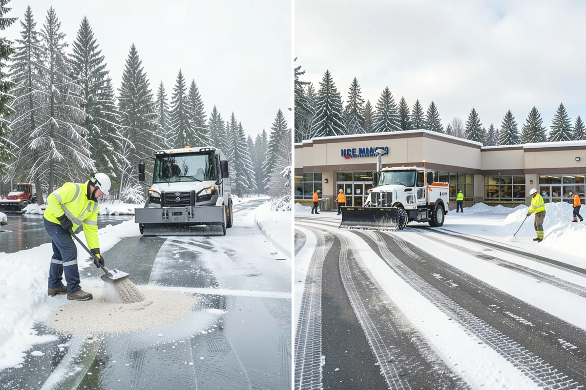 Stairs Deicing in Burien, King County, WA - Inspect each tread and nosing for a refreeze glaze