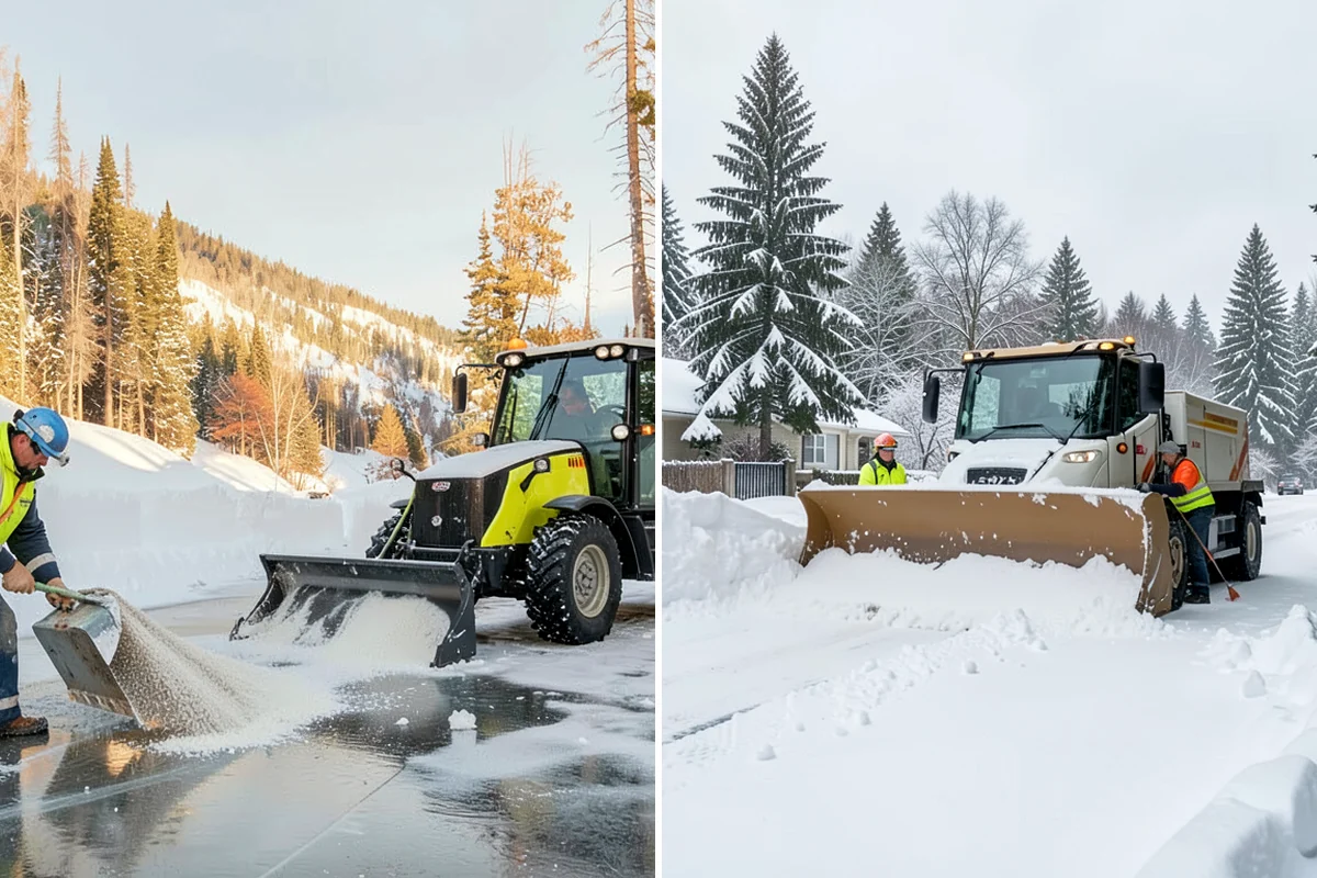 Stairs Deicing in Concrete, Skagit County, WA - Inspect each tread and nosing for a refreeze glaze