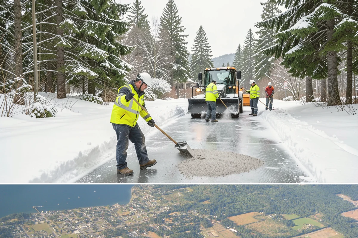 Stairs Deicing in Coupeville, Island County, WA - Deice stairs immediately whenever freezing rain or overnight refreeze is expected, most likely December and January in the...