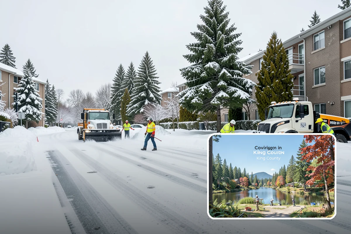 Stairs Deicing in Covington, King County, WA - Clears the invisible glaze that shoveling leaves behind