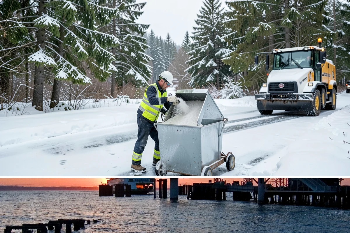 Stairs Deicing in Edmonds, Snohomish County, WA - Deice stairs immediately whenever freezing rain or overnight refreeze is expected, most likely December and January in the...