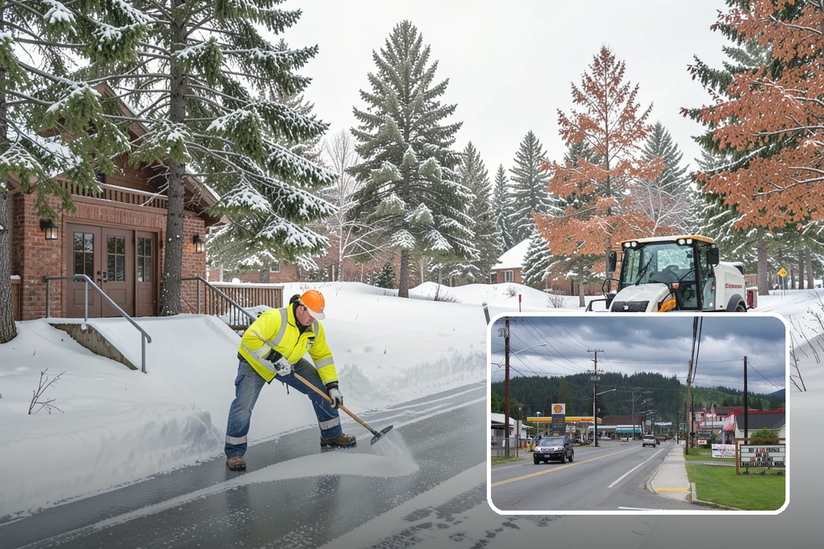 Stairs Deicing in Granite Falls, Snohomish County, WA - Clears the invisible glaze that shoveling leaves behind