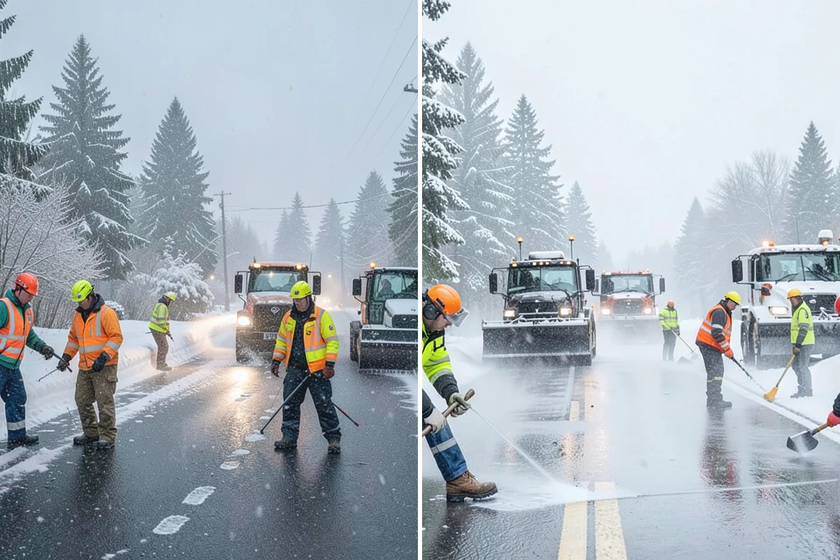 Stairs Deicing in Granite Falls, Snohomish County, WA - Inspect each tread and nosing for a refreeze glaze