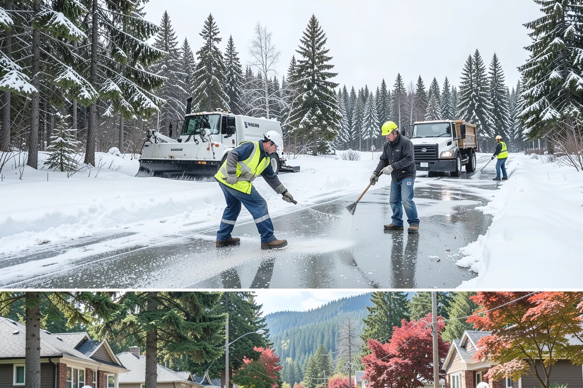Stairs Deicing in Hunts Point, King County, WA - Deice stairs immediately whenever freezing rain or overnight refreeze is expected, most likely December and January in the...