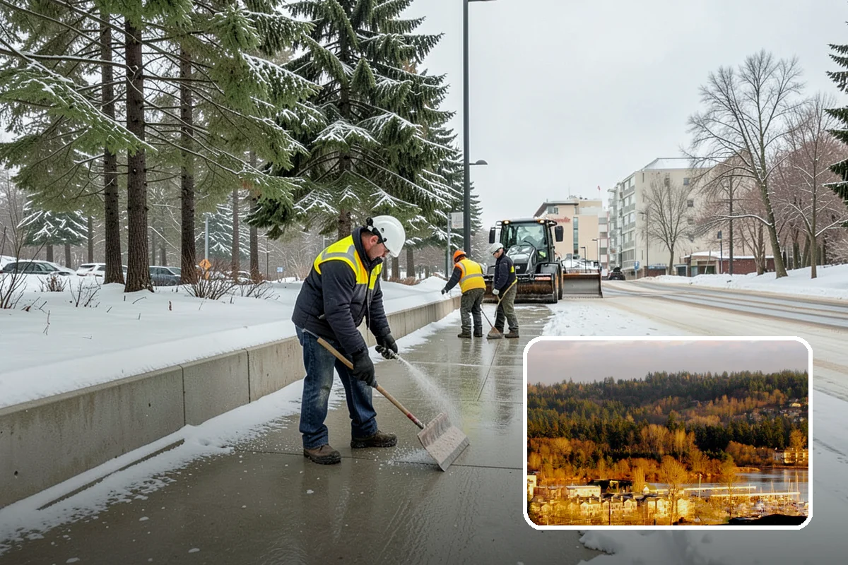 Stairs Deicing in Kenmore, King County, WA - Clears the invisible glaze that shoveling leaves behind