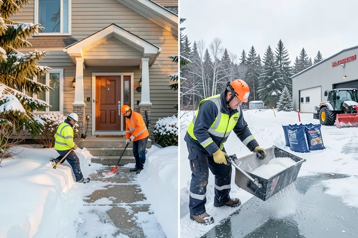 Stairs Deicing in Lakewood, Pierce County, WA - Inspect each tread and nosing for a refreeze glaze