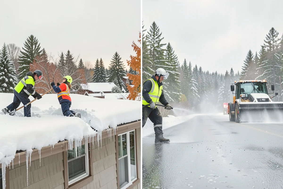 Stairs Deicing in Langley, Island County, WA - Inspect each tread and nosing for a refreeze glaze