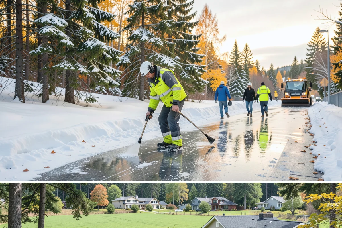 Stairs Deicing in Lyman, Skagit County, WA - Deice stairs immediately whenever freezing rain or overnight refreeze is expected, most likely December and January in the...