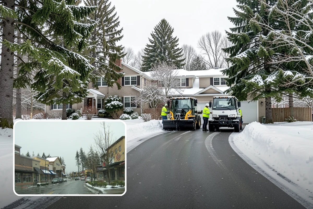 Stairs Deicing in Mill Creek, Snohomish County, WA - Clears the invisible glaze that shoveling leaves behind