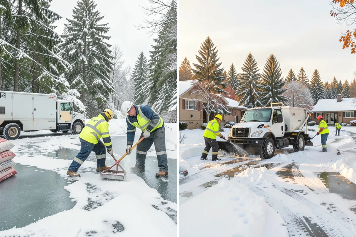 Stairs Deicing in Mill Creek, Snohomish County, WA - Inspect each tread and nosing for a refreeze glaze
