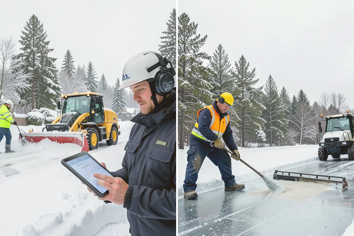 Stairs Deicing in Mount Vernon, Skagit County, WA - Inspect each tread and nosing for a refreeze glaze