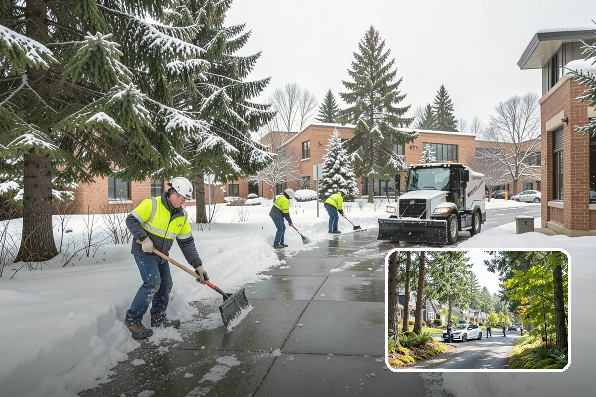 Stairs Deicing in Normandy Park, King County, WA - Clears the invisible glaze that shoveling leaves behind