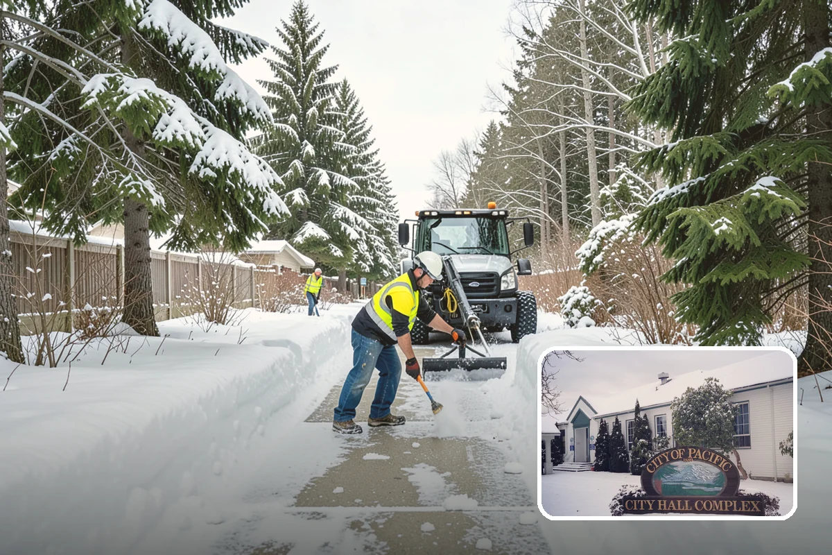 Stairs Deicing in Pacific, King County, WA - Clears the invisible glaze that shoveling leaves behind