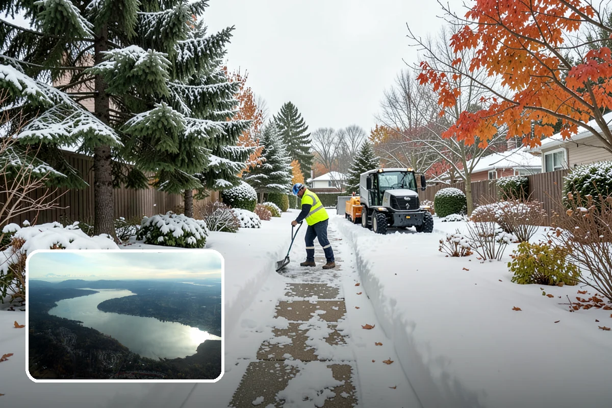 Stairs Deicing in Sammamish, King County, WA - Clears the invisible glaze that shoveling leaves behind