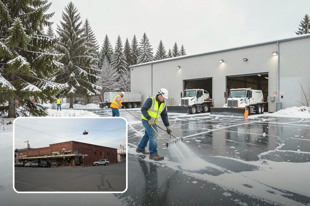 Stairs Deicing in Sedro-Woolley, Skagit County, WA - Clears the invisible glaze that shoveling leaves behind