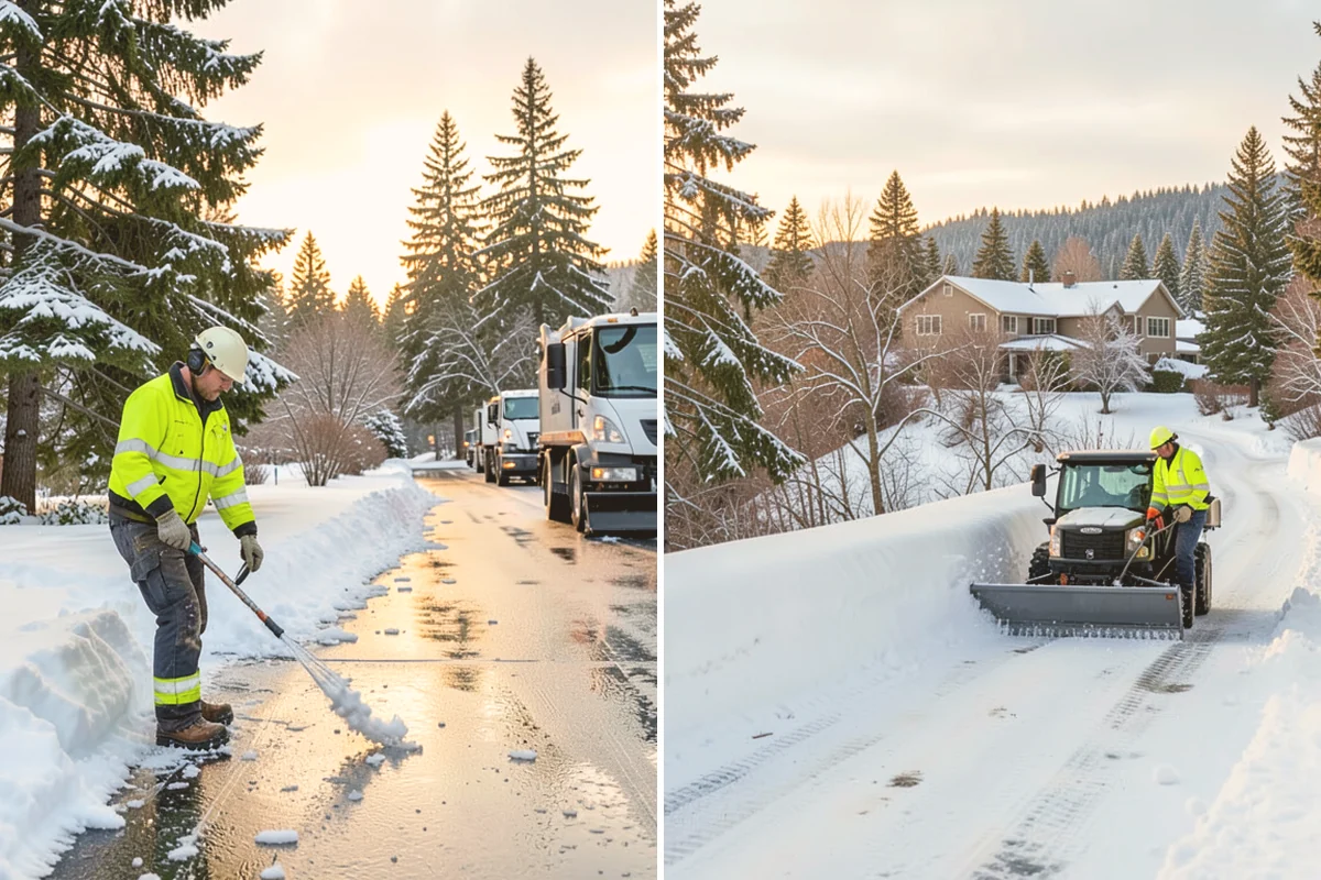 Stairs Deicing in Snohomish, Snohomish County, WA - Inspect each tread and nosing for a refreeze glaze