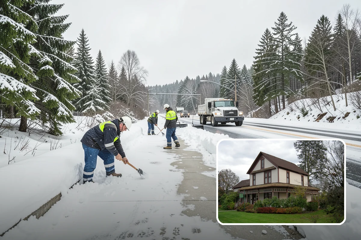 Stairs Deicing in Sumner, Pierce County, WA - Clears the invisible glaze that shoveling leaves behind