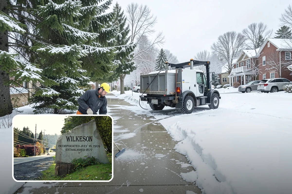 Stairs Deicing in Wilkeson, Pierce County, WA - Clears the invisible glaze that shoveling leaves behind