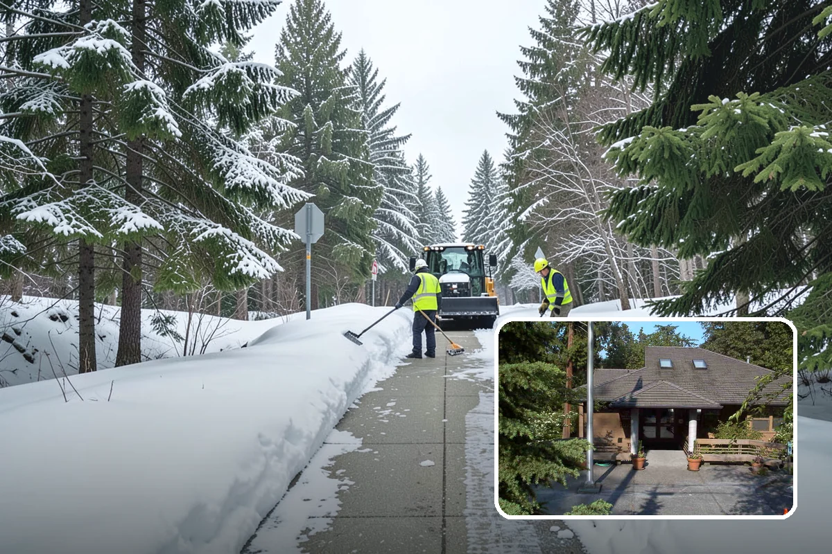 Stairs Deicing in Yarrow Point, King County, WA - Clears the invisible glaze that shoveling leaves behind