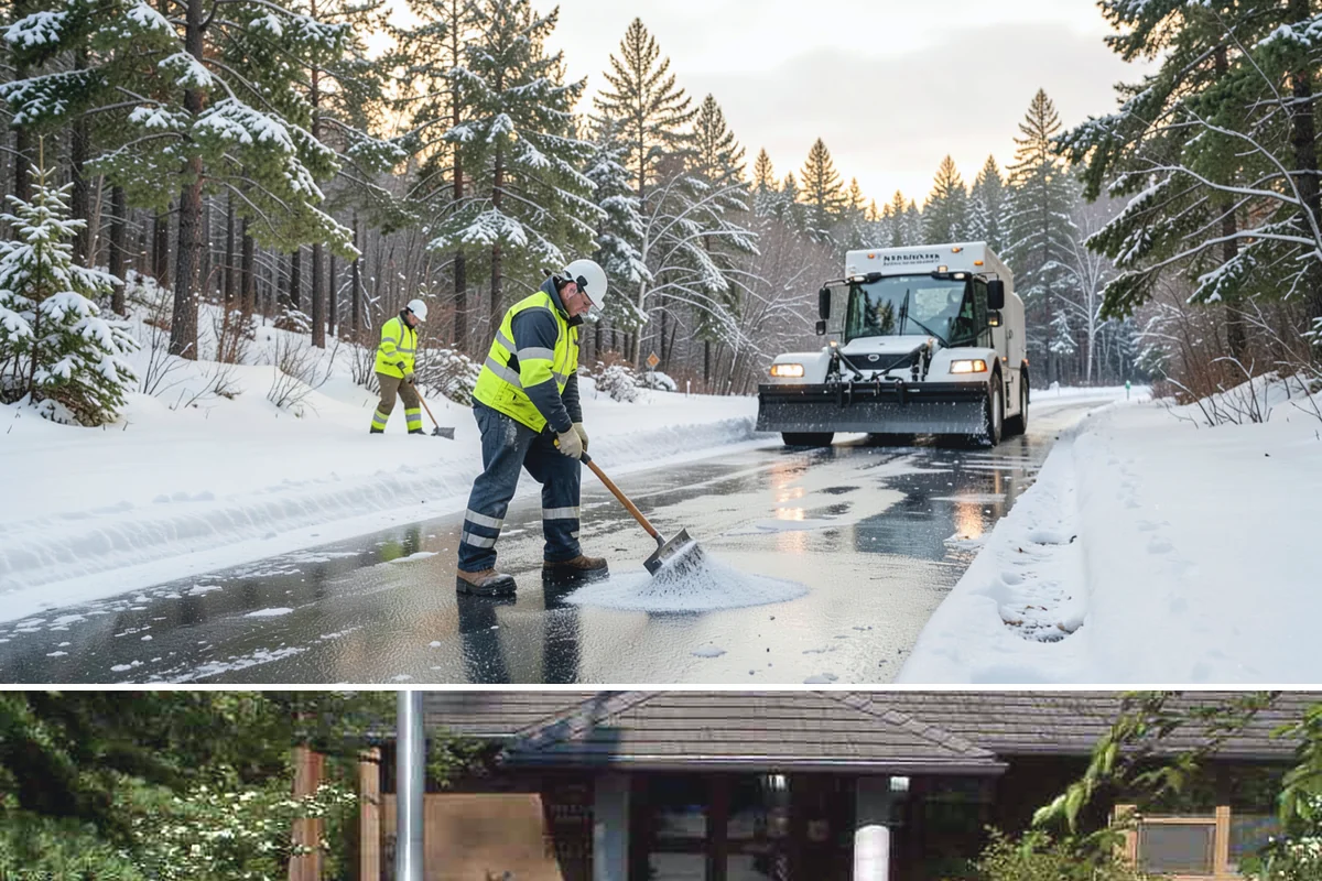Stairs Deicing in Yarrow Point, King County, WA - Deice stairs immediately whenever freezing rain or overnight refreeze is expected, most likely December and January in the...