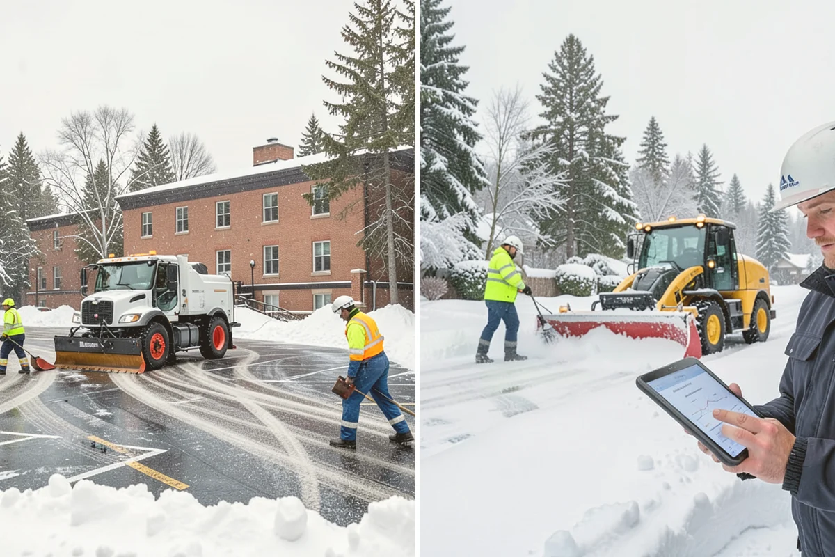 Stairs Snow Removal in Bellevue, King County, WA - Clear each tread and riser down to the surface by hand