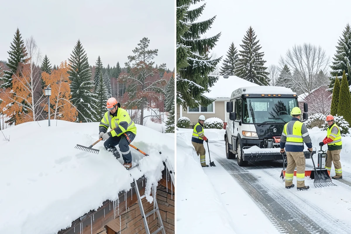 Stairs Snow Removal in Bonney Lake, Pierce County, WA - Clear each tread and riser down to the surface by hand