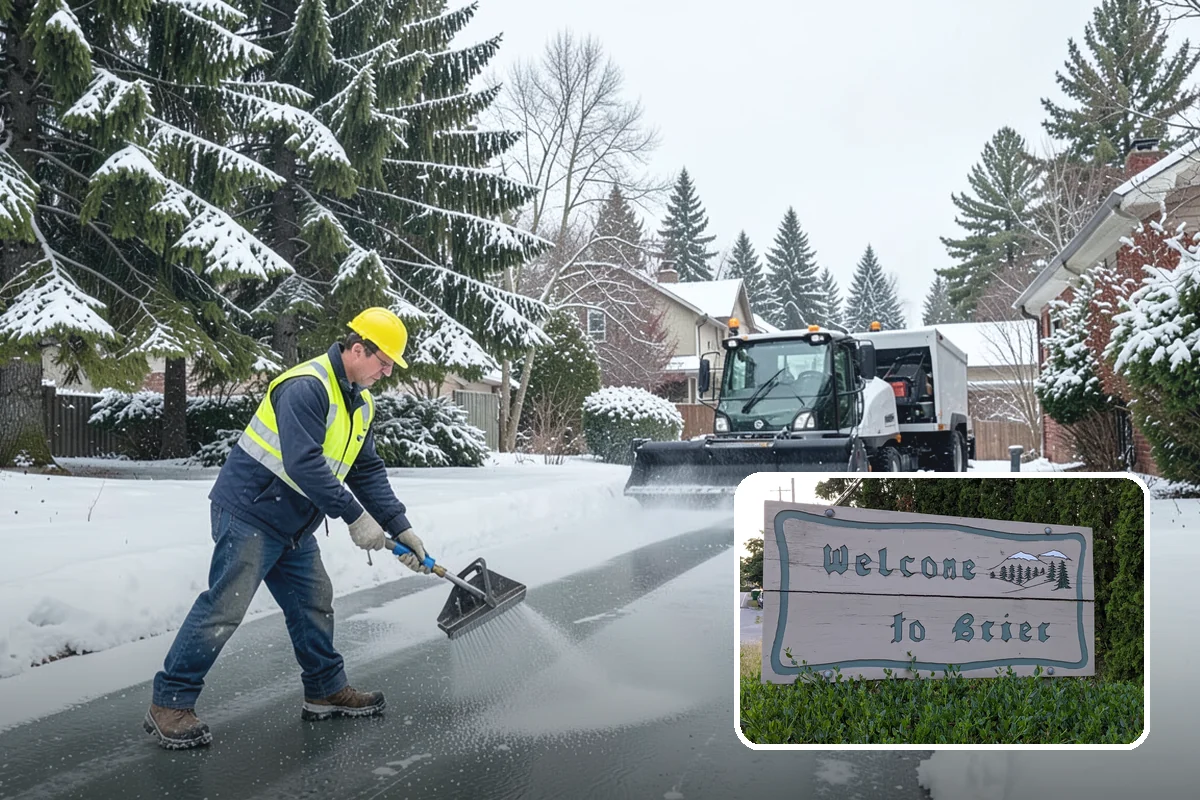 Stairs Snow Removal in Brier, Snohomish County, WA - Eliminates packed ice hidden in tread corners and nosings