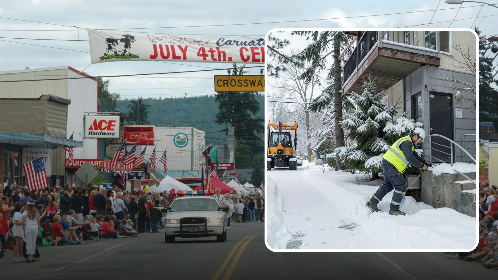 Stairs Snow Removal in Carnation, King County, WA - Step-by-step clearing of exterior stairs where compacted snow and hidden ice create the highest slip risk on any property.