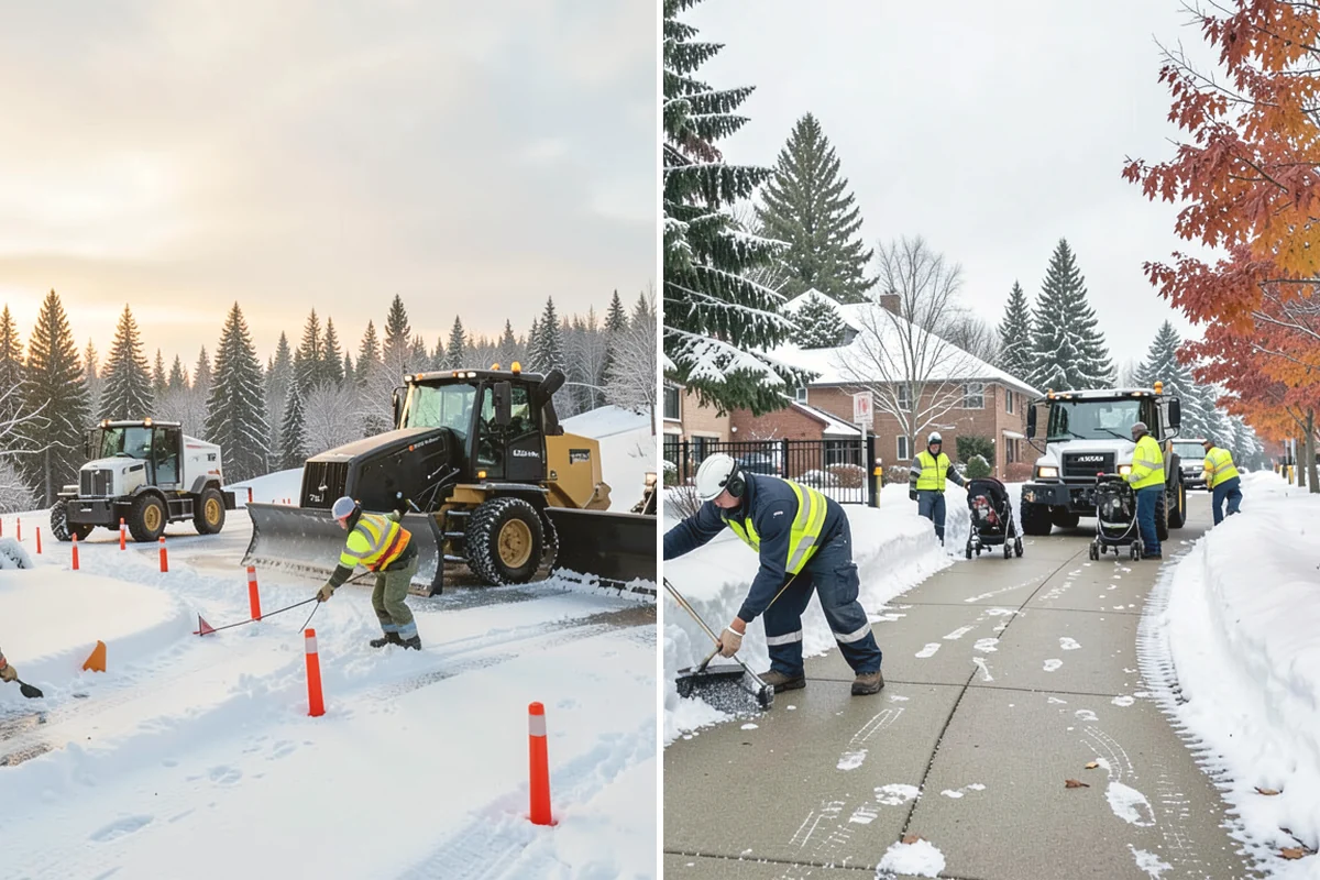 Stairs Snow Removal in Carnation, King County, WA - Clear each tread and riser down to the surface by hand