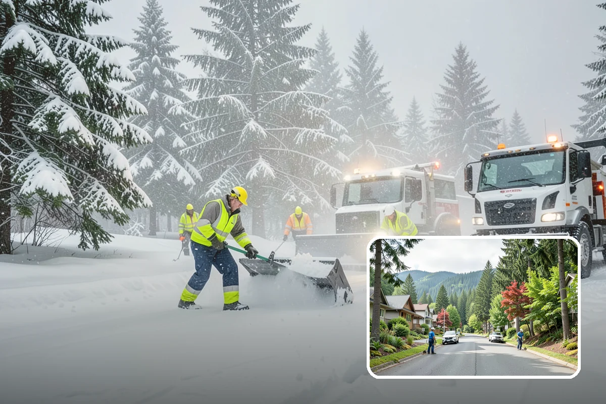 Stairs Snow Removal in Darrington, Snohomish County, WA - Eliminates packed ice hidden in tread corners and nosings