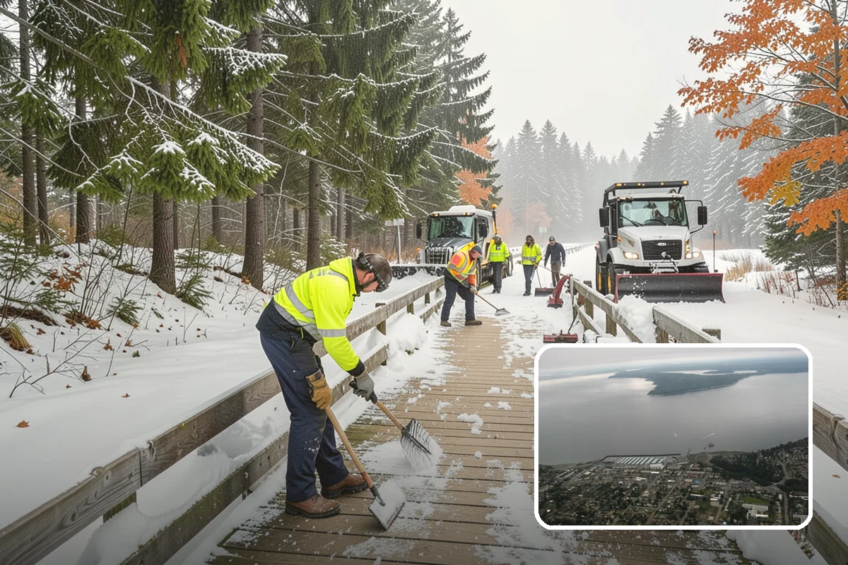 Stairs Snow Removal in Des Moines, King County, WA - Eliminates packed ice hidden in tread corners and nosings