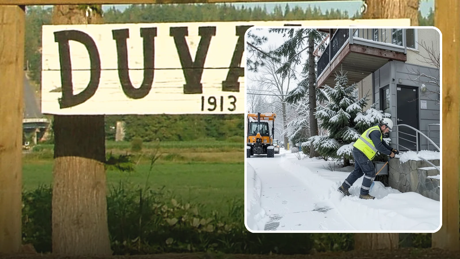 Stairs Snow Removal in Duvall, King County, WA - Step-by-step clearing of exterior stairs where compacted snow and hidden ice create the highest slip risk on any property.