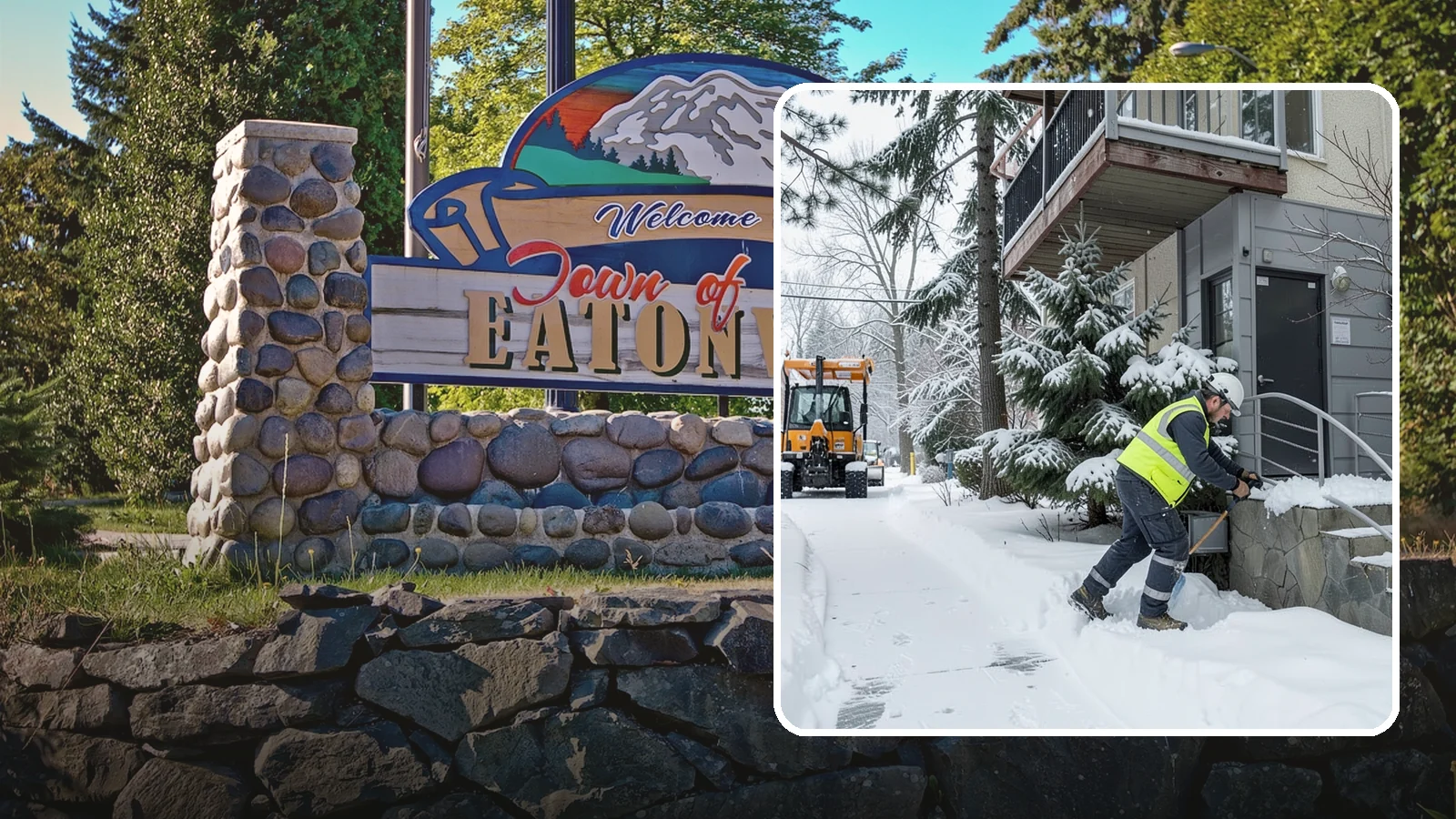 Stairs Snow Removal in Eatonville, Pierce County, WA - Step-by-step clearing of exterior stairs where compacted snow and hidden ice create the highest slip risk on any property.