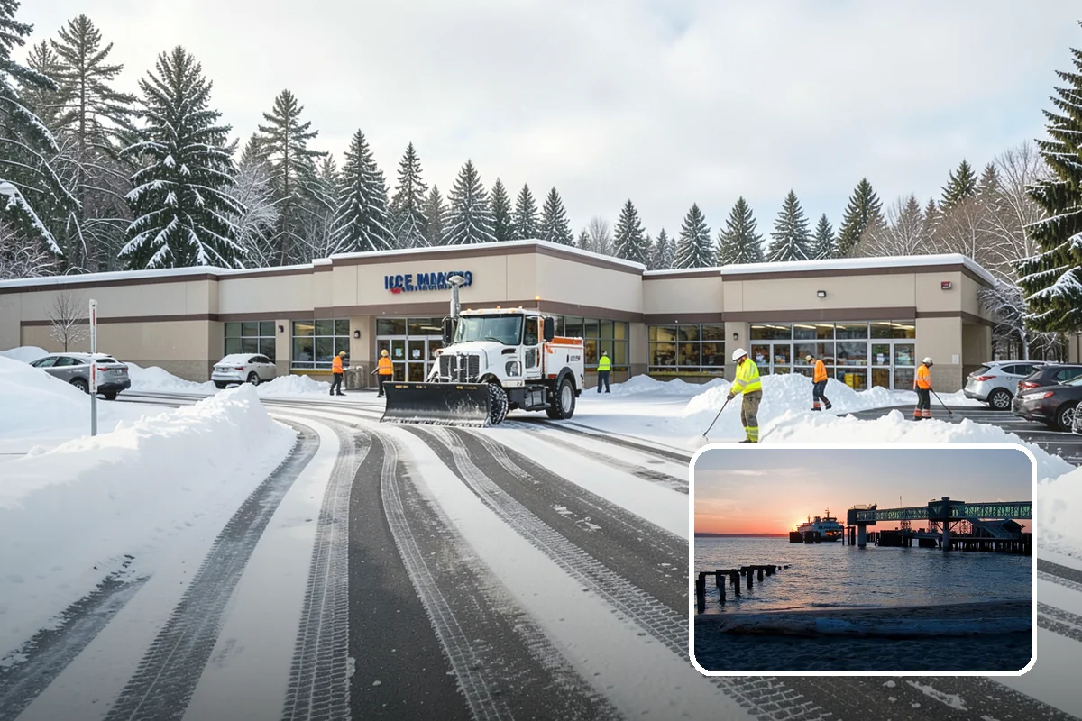 Stairs Snow Removal in Edmonds, Snohomish County, WA - Eliminates packed ice hidden in tread corners and nosings