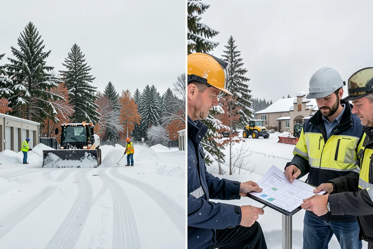 Stairs Snow Removal in Everett, Snohomish County, WA - Clear each tread and riser down to the surface by hand