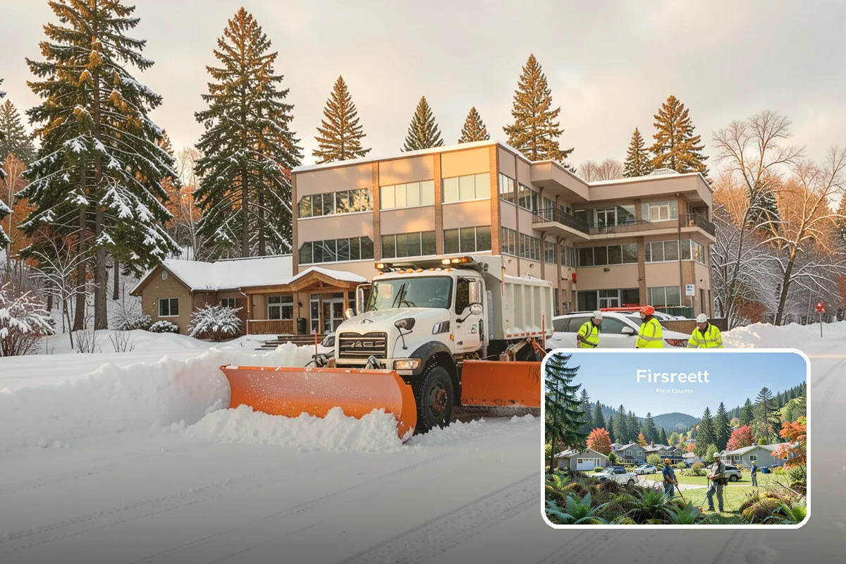 Stairs Snow Removal in Fircrest, Pierce County, WA - Eliminates packed ice hidden in tread corners and nosings