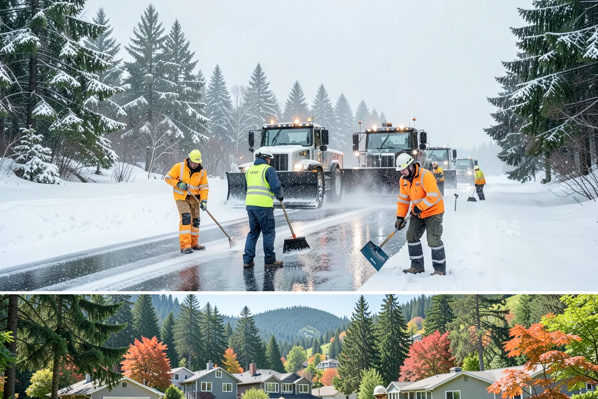 Stairs Snow Removal in Fircrest, Pierce County, WA - Prioritize stair clearing at the leading edge of any snow or freezing-rain event, typically December through February in the...