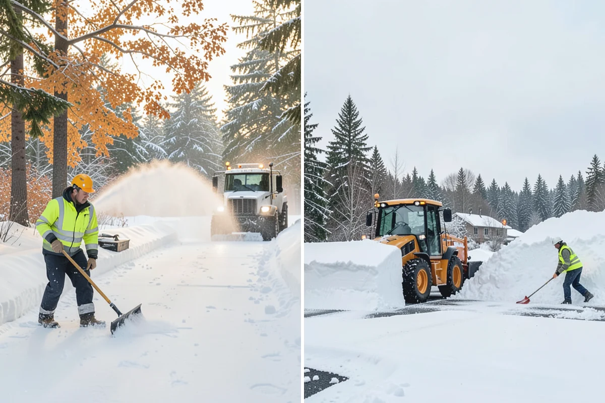 Stairs Snow Removal in Gold Bar, Snohomish County, WA - Clear each tread and riser down to the surface by hand