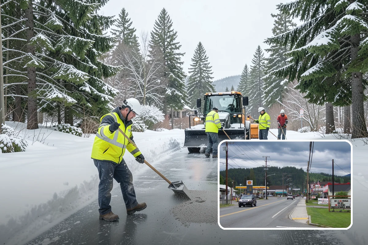 Stairs Snow Removal in Granite Falls, Snohomish County, WA - Eliminates packed ice hidden in tread corners and nosings