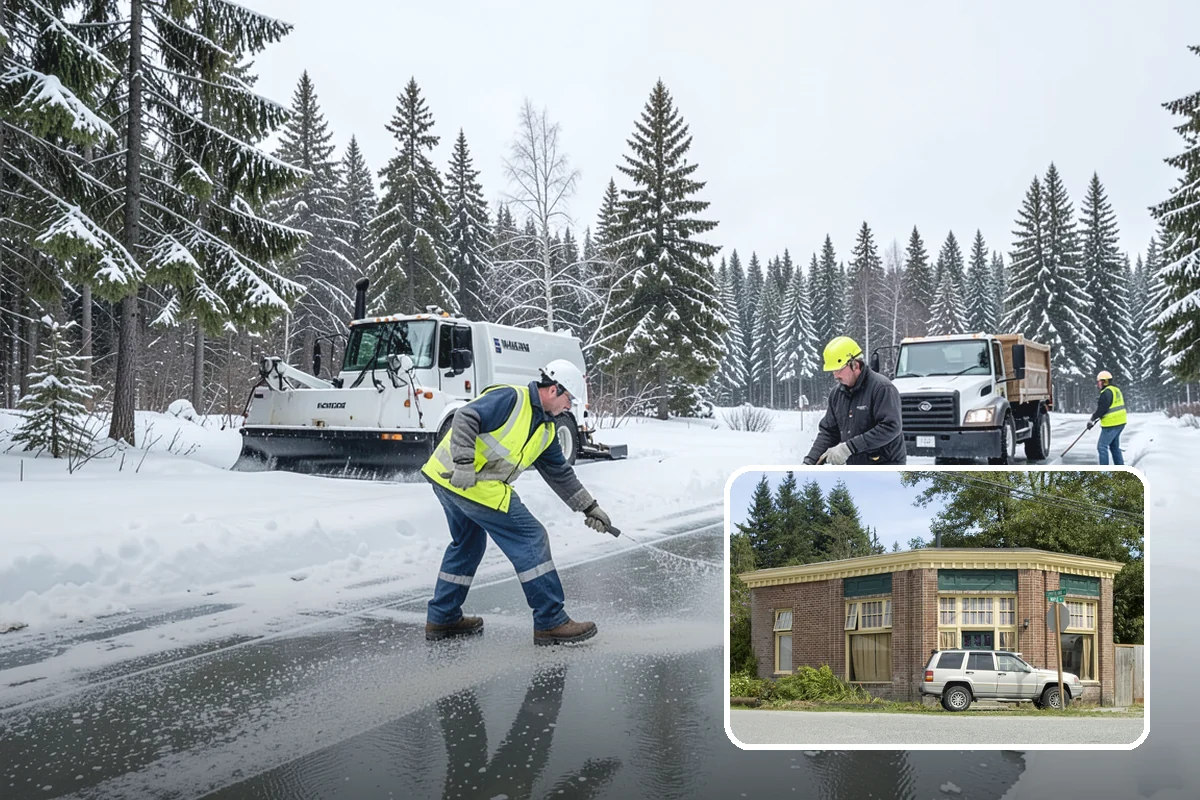Stairs Snow Removal in Hamilton, Skagit County, WA - Eliminates packed ice hidden in tread corners and nosings